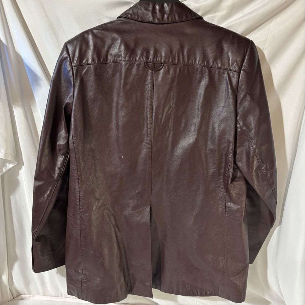 etienne aigner Vintage Leather Jacket Blazer Sz 12  Pics For Measurements EUC - Picture 7 of 15